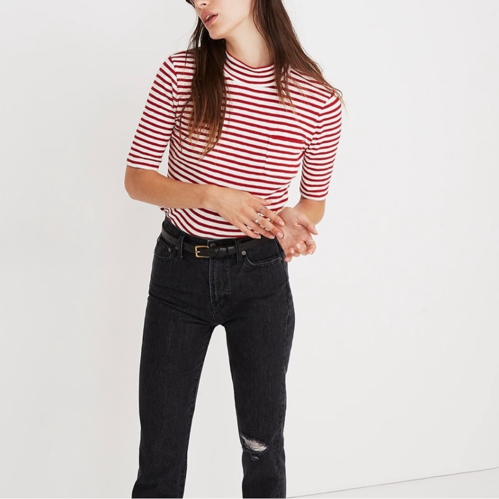 Madewell mock neck t shirt